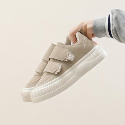 2025 Spring Little White Shoes New Korean Version Ins Female Students Height Increase Platform Sports Board Shoes Casual Shoes Female Q2001