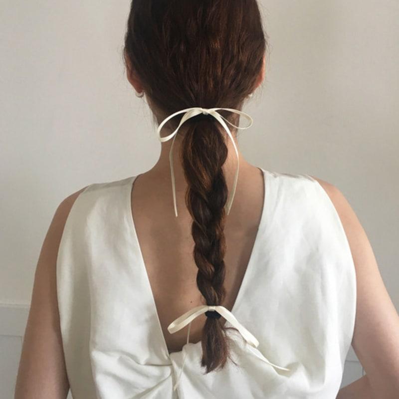 

Резинка для волос с лентой MYBOBU (тонкий набор) black