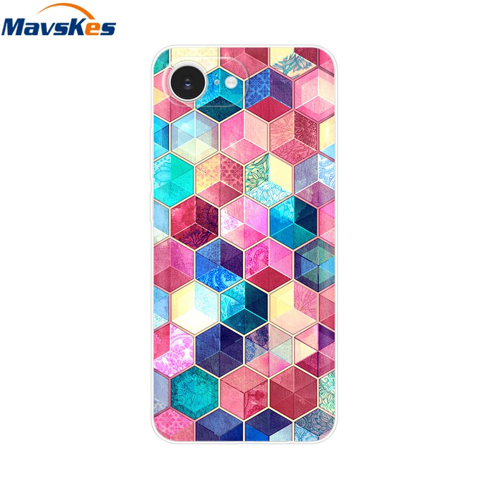 For iPhone 16e Case For Apple iPhone 16e Case Luxury Clear Painted Cover Case For iPhone 16e 16 E Coque Protective Cover Fundas