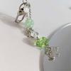 Stylish Cat Beaded Charm Keychain Handmade Four Leaf Clovers Pendant for Bags and Phones Colorful Keyring Accessories