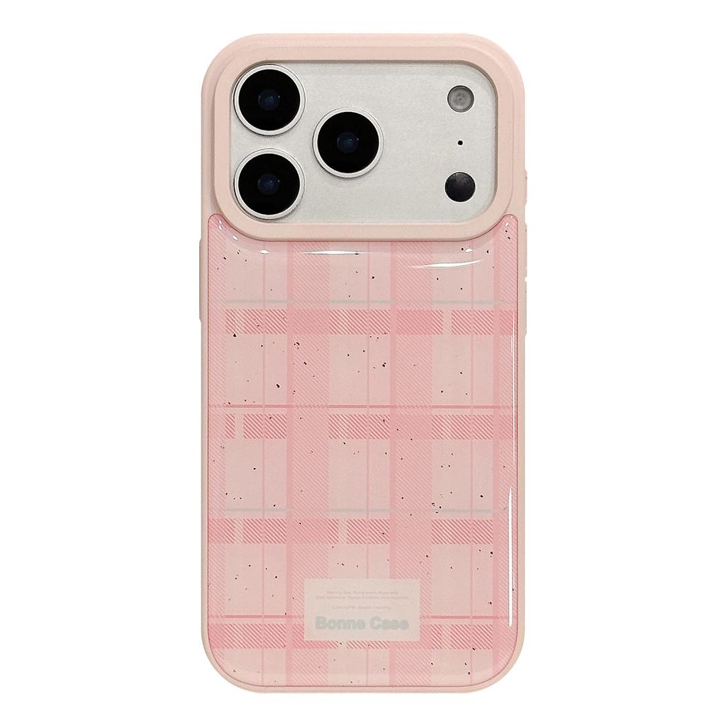 Drip Glue Powder Grid Pattern for Apple 17promax Phone Case 15 for IPhone 16 for Huawei for Samsung 13 Sweet Korean Series