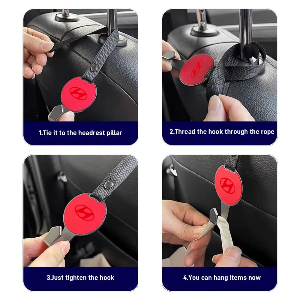Metal Car Seat Back Hooks Headrest Storage Hook Accessories For Hyundai i10 i20 i30 Creta Tucson Solaris Elantra Fe Kona GDI IX T3