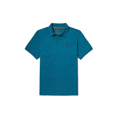 Logo Embroidered Outdoor Casual Breathable Short Sleeve Polo Shirt Men Polo Shirts Blue A4382-G94