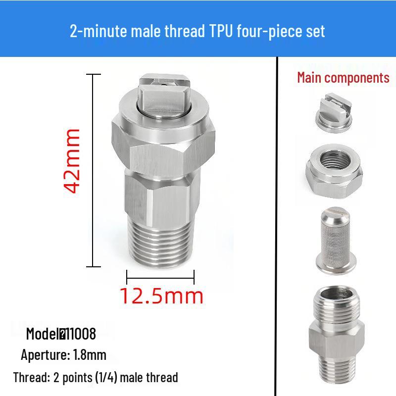 Stainless Steel Modular Cooling & Dehumidifying Nozzle Set (3-4 Pieces) with TPU Quick Release & Filter