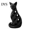 Decorative Figurines for Living Room 3D Printed Spiral Cat Figurine, Hollow Modern Abstract Sculpture Small Table Decor Coffee Desk Shelf, Minimalist