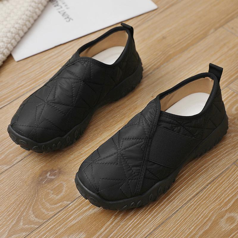 

Platform Versatile Flat Casual Shoes Women s Slip-on Single Shoes 2025 New Non-slip and Wear-resistant Cloth Shoes 40 чёрный