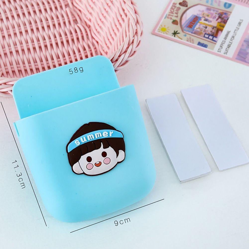 

Punch-free Pen Ruler Container Wall-Mounted Remote Control Shelf Charging Holder for Home Student BOY