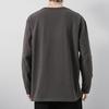 Mannen T-shirt Lange Mouwen Ronde Hals Vochtafvoerend Normale pasvorm Casual Lente Herfst Effen Kleur Mannelijke Basic Trui Top streetwear