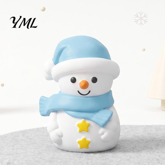 Miniaturní vánoční sady postav Vinylové figurky, Roztomilý Santa Claus Sněhulák Sob Mini soška, Dárky pro děti Malé sváteční stolní dort