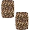 Leopard Chairs Covers Dustproof Vanity Stool Cover Rectangle Bar Stool Covers Non-Slip Elastic Footrest Stool Covers with Elastic Bands Bench Seat