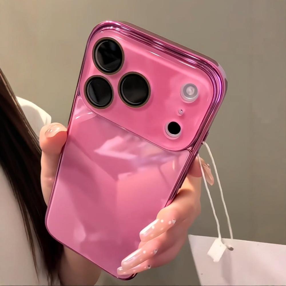 Luxury Plating Lens Shockproof Phone Case For iPhone 17 15 14 13 16 12 Pro Max Tempered Glass Camera Protection Bumper Cover
