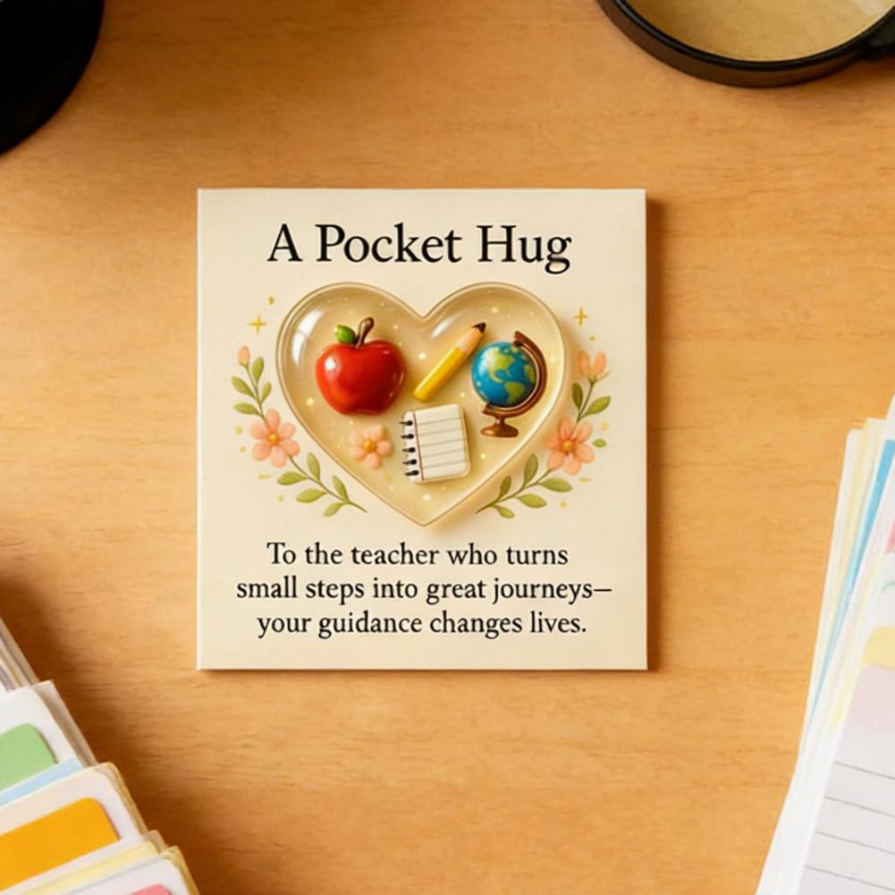 Portable Pocket Hug Mini Teacher Token Teacher Pocket Hug Token Gift Love Heart Shape Appreciation Keepsake Thank You Pocket Hug