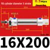 Corrosion Resistant Stainless Steel Pneumatic Cylinder 16-40mm/50-150mm