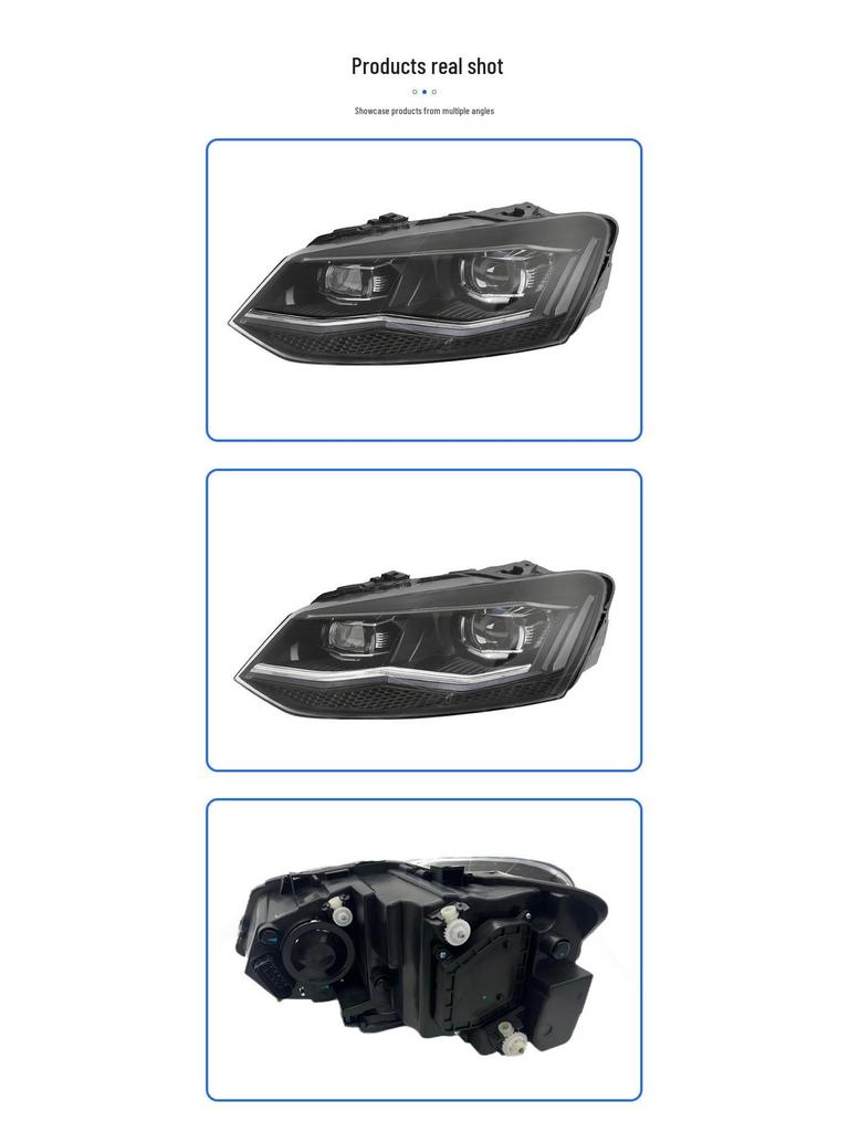 11-18 VW Polo Headlight Assembly: Dual Projector, Flowing Turn Signal, Daytime Running Lights