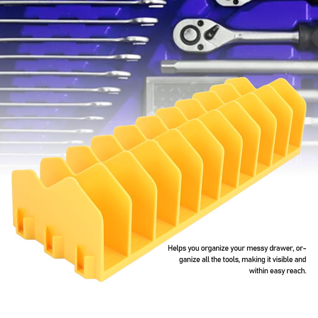 2PCS Wrench Organizer ABS Space Saving Multifunctional 10 Slot Wrench Holder for Pliers Ratchets Scissors Screwdrivers