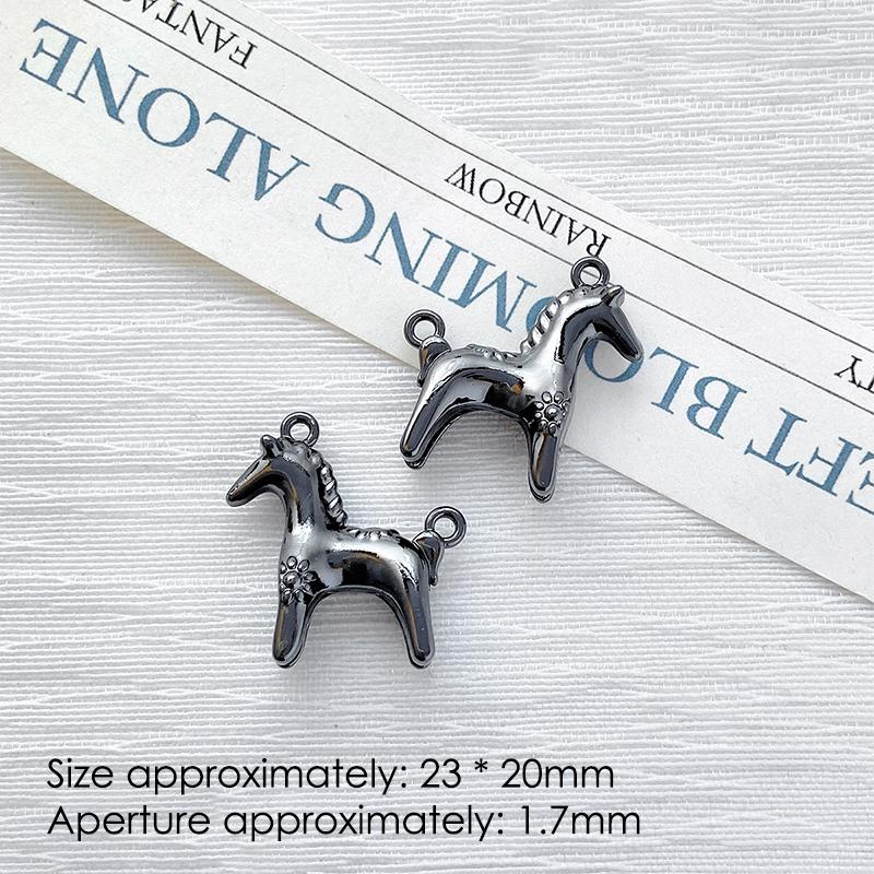 1Pcs Cute Simple Horse Animal Pendant Charms For Handmade Jewelry Making Necklace Earrings Bracelet Diy Accessories Supplies