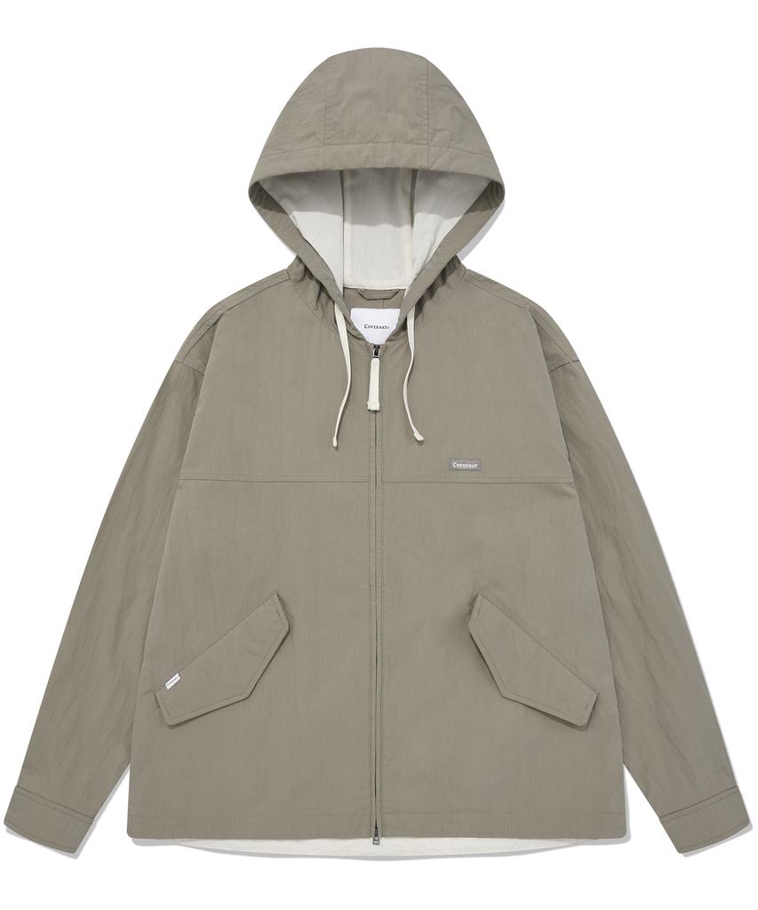 COVERNAT Cotton Hoodie Jacket Beige