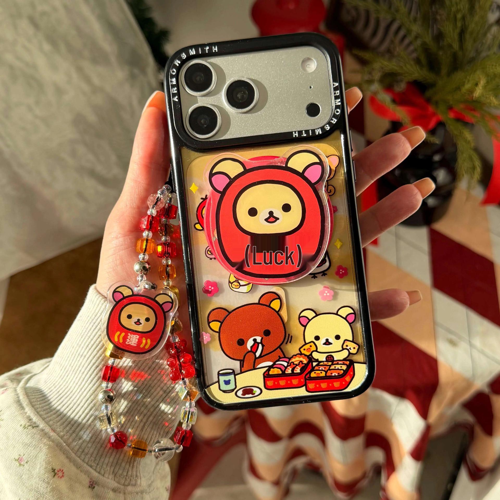 

Cartoon Lucky Bear MagSafe-Compatible Magnetic Holder with Strong Grip and Retractable Airbag Design Magnetic Airbag Stand [OPP Bag Packaging]