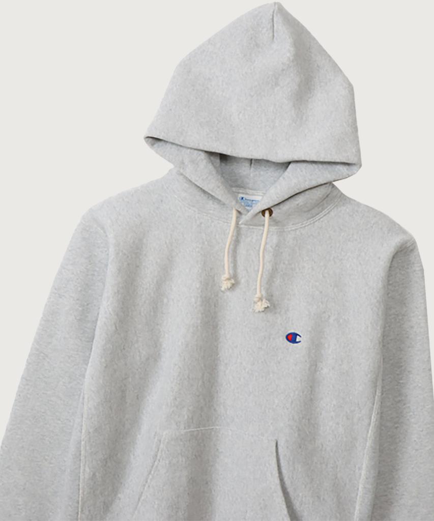 Reverse Weave Blu-Tack C Logo Oversized Fleece-Lined Hoodie Silver Grey