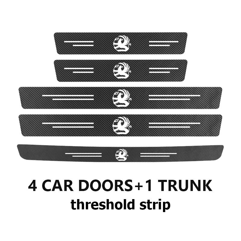 Carbon Fiber Car Door Threshold Protector Stickers Auto Interior Accessories For Vauxhall VXR8 Astra Zafira Vectra Tigra Corsa D