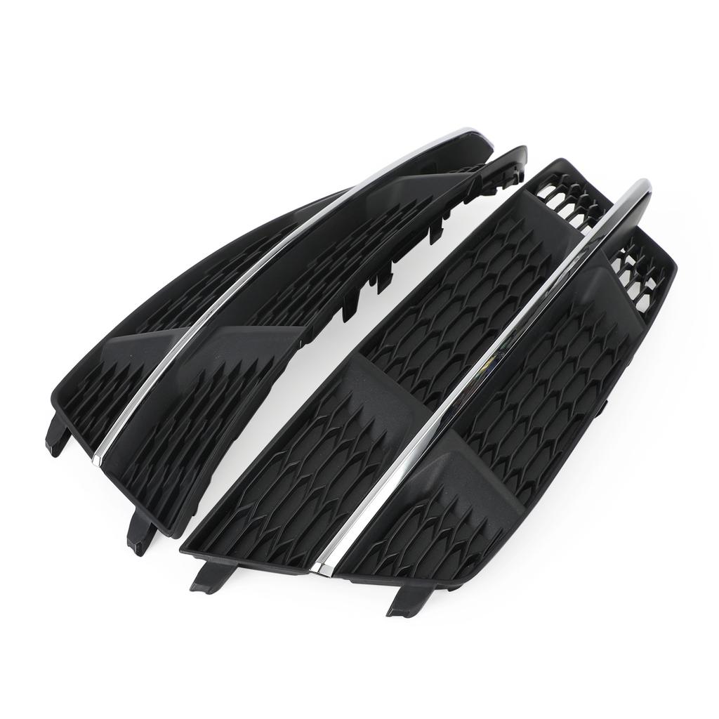 Front Bumper Lower Grille Grill 4G0807681AN 4G0807682AN Fit for A6 C7 S-Line 2016-2018 Black Chrome