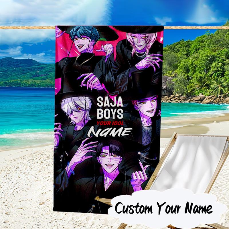Custom Name K-Pop Idol Dreamscape Microfiber Beach Towel Super Soft & Absorbent for Bath, Beach, Travel  Bath Time Accessory, Fan Gifts