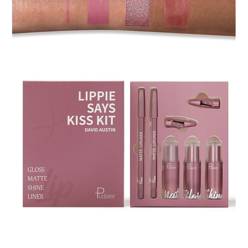 Pudaier - Matte & Pearlescent Liquid Lipstick Set - 6 Types
