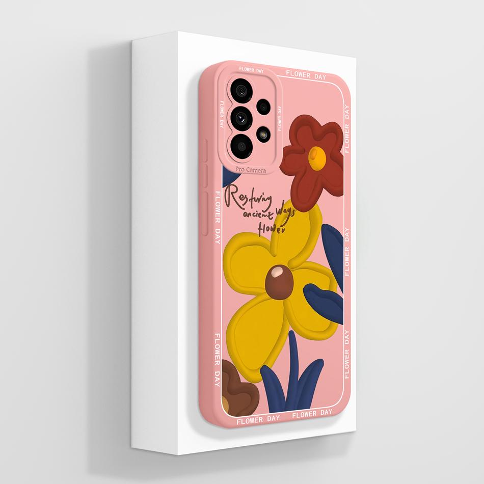 Fun Case For Samsung A73 Aesthetic Soft Liquid Silicone Funda For Samsung Galaxy A73 5G Phone Back Cover With Camera Protection