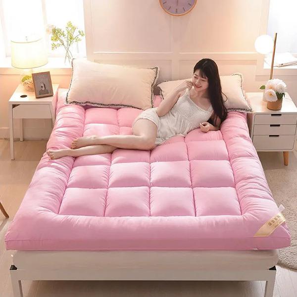 WTEMPO Solid Color Soft Thickened Cotton Mattress Cushion Home Tatami Double-sided Bed Mattress Quilts Warm Winter Single Student Dormitory Mattress