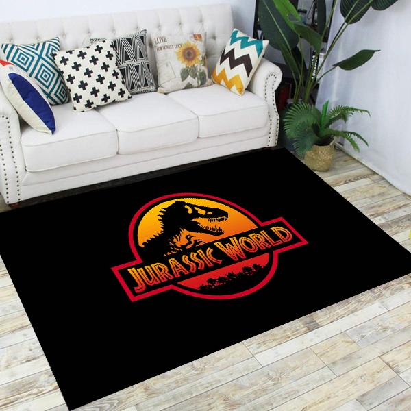 Jurassic Park Dinosaur Cartoon Carpets Rugs Non-slip Area Rug for Living Room Bedroom Foot Pad Decoration,Child Game Floor Mat