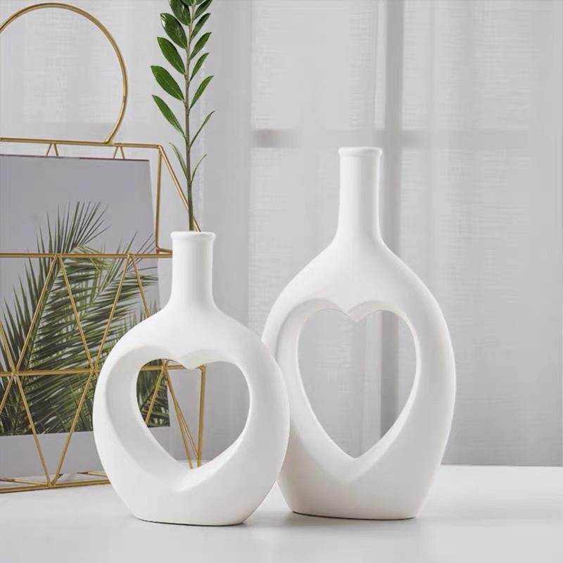 Resin Vase Silicone Mold Flower Vase Resin Casting Mould for Makeup Brush Pen Holder Decorative Heart Vase Mold DIY Tool