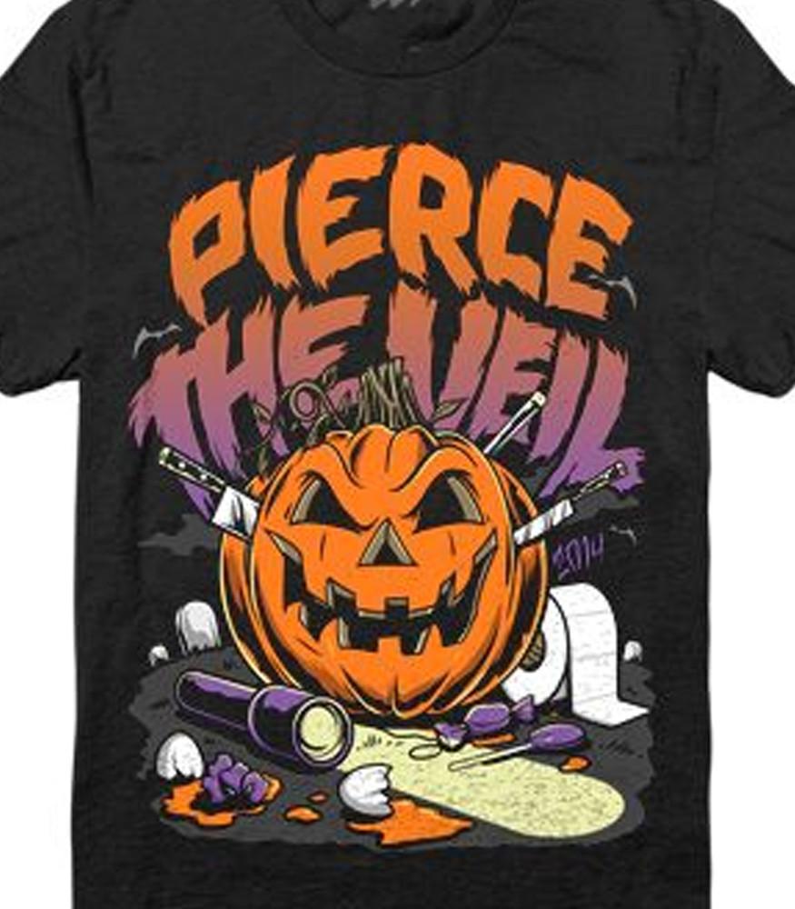 

Pierce The Veil halloween pumpkin black T-shirt Cotton All sizes JJ2976 4XL