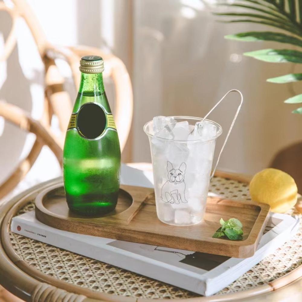 Portable Dessert Tray Solid Wood Dried Fruit Plate Coaster Breakfast Plate Hotel