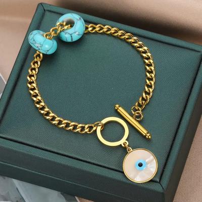 Hot-selling Devil's Eye Trendy Niche Design Does Not Fade Titanium Steel Bracelet Personality Temperament Jewelry