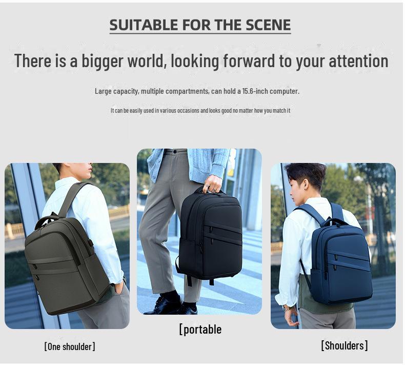 High-End Fashion Backpack: Versatile and Waterproof for Business, Travel, School, and Commuting