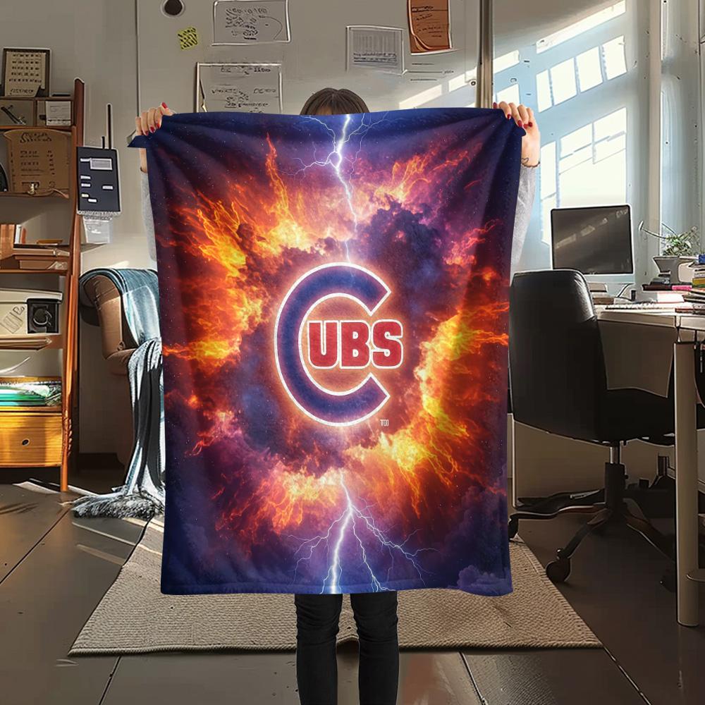 Chicago Cubs2 Flannel Blanket, High quality Comfortable for All Seasons, Home Decor, Warmth and Comfort