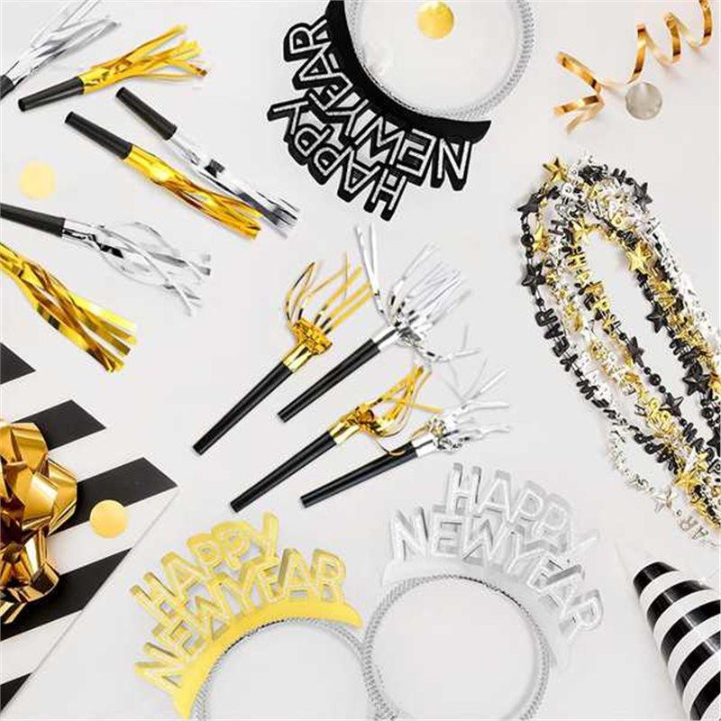 A60ZNYE Photo Booth Props Accessories 36 PCS-Complete Happy New Year Decorations Kit-Wearables Gift Supplies For New Years Party