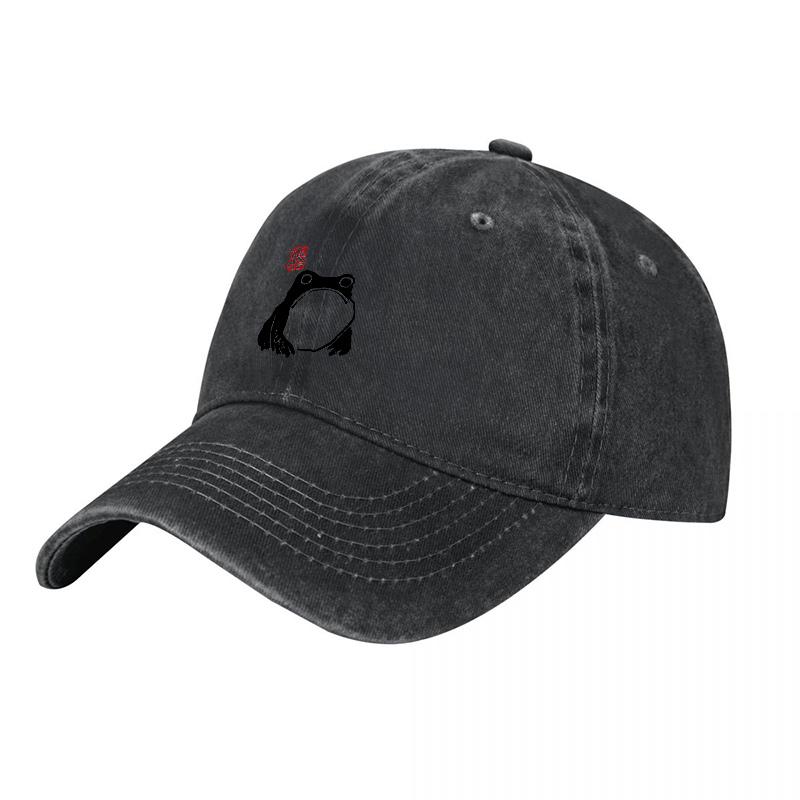 Black Bear Logo Washed Canvas Baseball Cap with Minimalist Design and Soft Comfort Fit for Everyday Wear