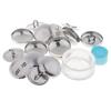 20 Pcs DIY Buttons With Loop Blank Back Cover