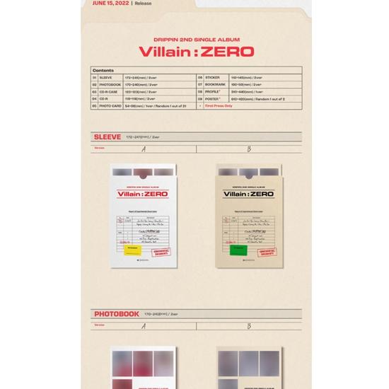 DRIPPIN - Villain : ZERO (2ND Mini )  Random
