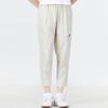 adidas Solid Color Logo Breathable Nine-Point Running Sports Pants Women Pants White HE9957