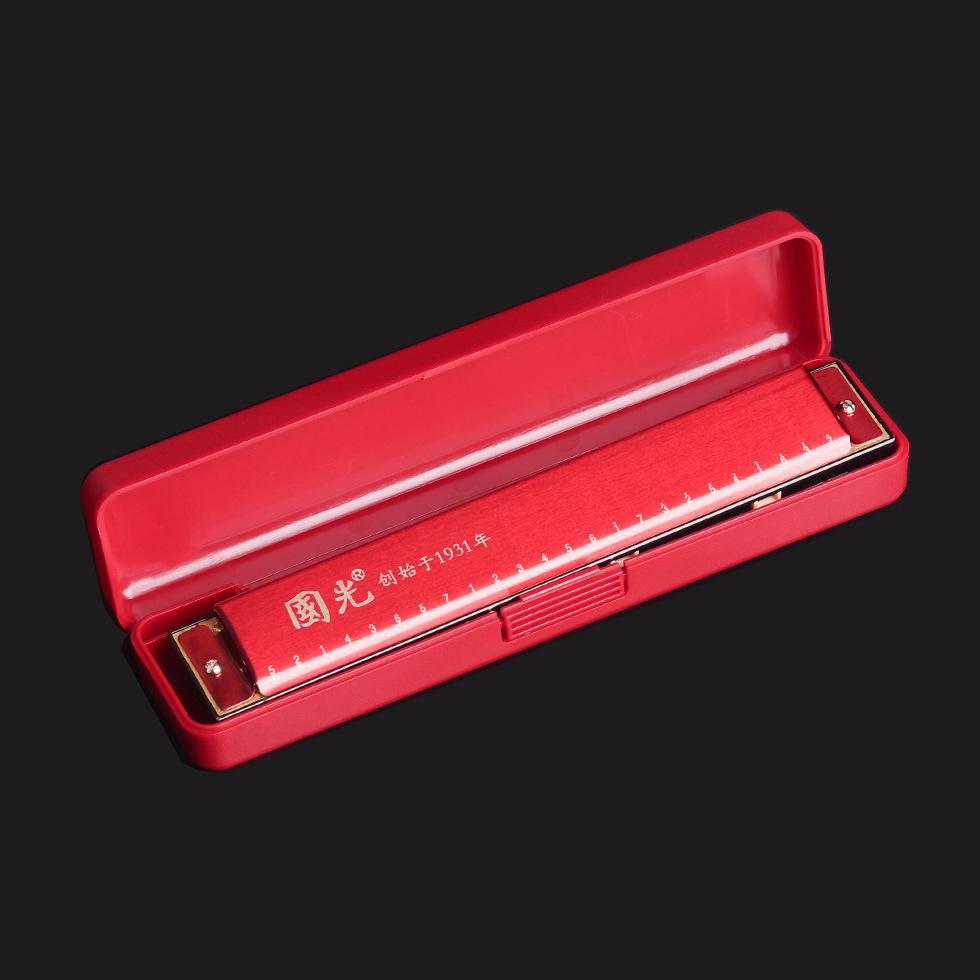 

Губна гармошка C на 24 отвори для дорослих і дітей: Поліфонічне виконання для початківців, однотональна практика для самостійного навчання. червоний