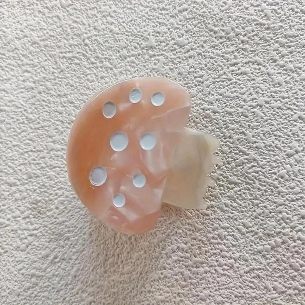 Small Mushroom Hair Claw for Female Girl Acetic Hair Clamp Nonslip Braid Ponytail Holder Fashion Hair Shaping Ornament