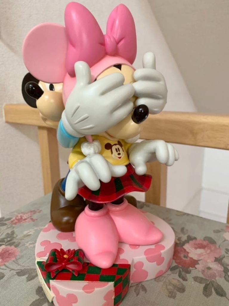 NO BOX Disney Store limited Mickey Minnie Christmas Big Figure 25cm Heart Base