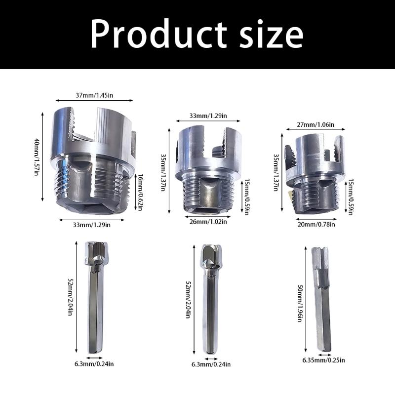 Pipe Threading Tool, PVC Pipe Threader 1/2'' 3/4'' 1'' Internal & External Pipe Threading Tool for Water Plumbing