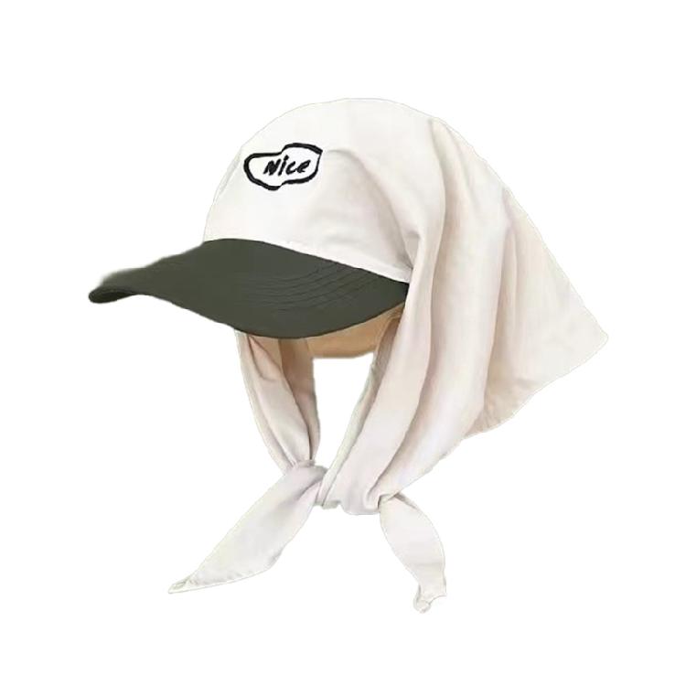 Fashion Headscarf Hat Foldable Sun Protective Letter Hat Unisex Travel Sun Hat