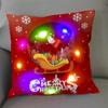 1Pc Christmas Led Pillow Case Size 45X45Cm40X40Cm Santa Claus Printed Christmas Pillow Covers For Christmas Decorations