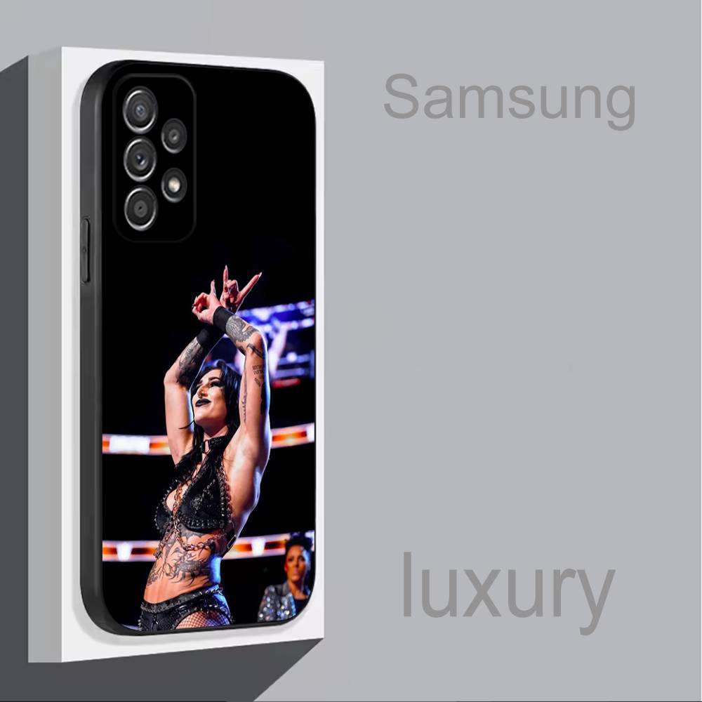 

Cool R-Rhea Ripley Wrestler Phone Case For Samsung S 9,10,21,30,22,23,24,25,Ultra,Plus,Lite,FE,4,5G Black Soft Case SamsungS22u5G
