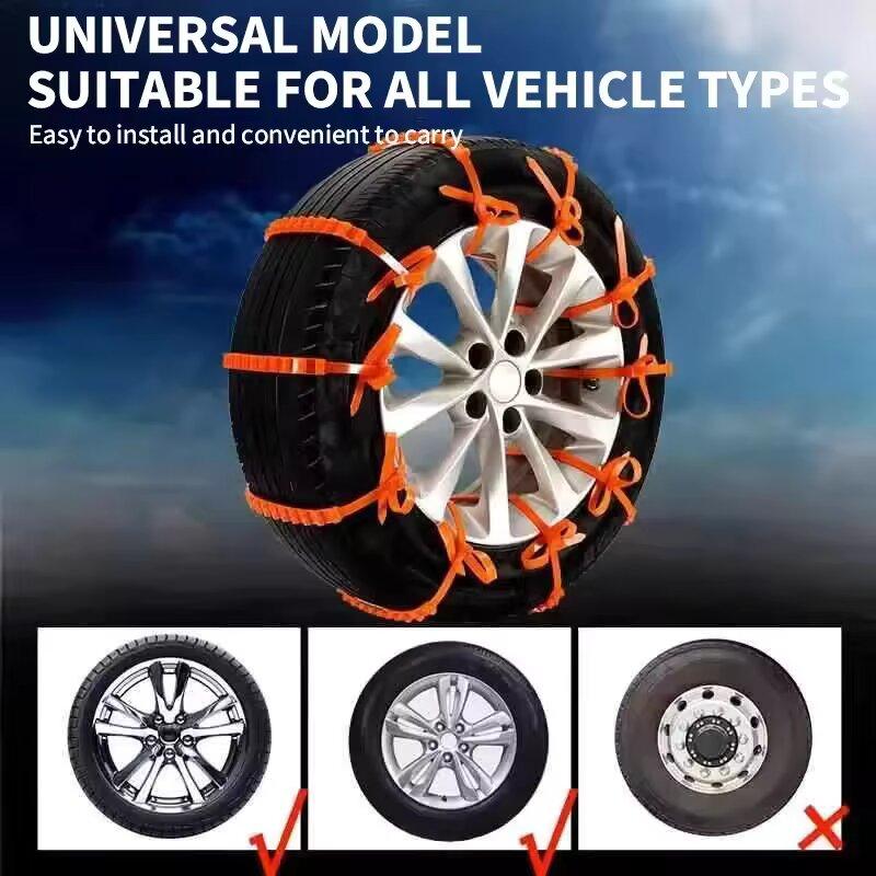 10/20PCS Winter Car Tire Chains Anti-Skid Snow Tyre Cable Ties Auto Outdoor Emergency Accessories for Tyre Skid Proof