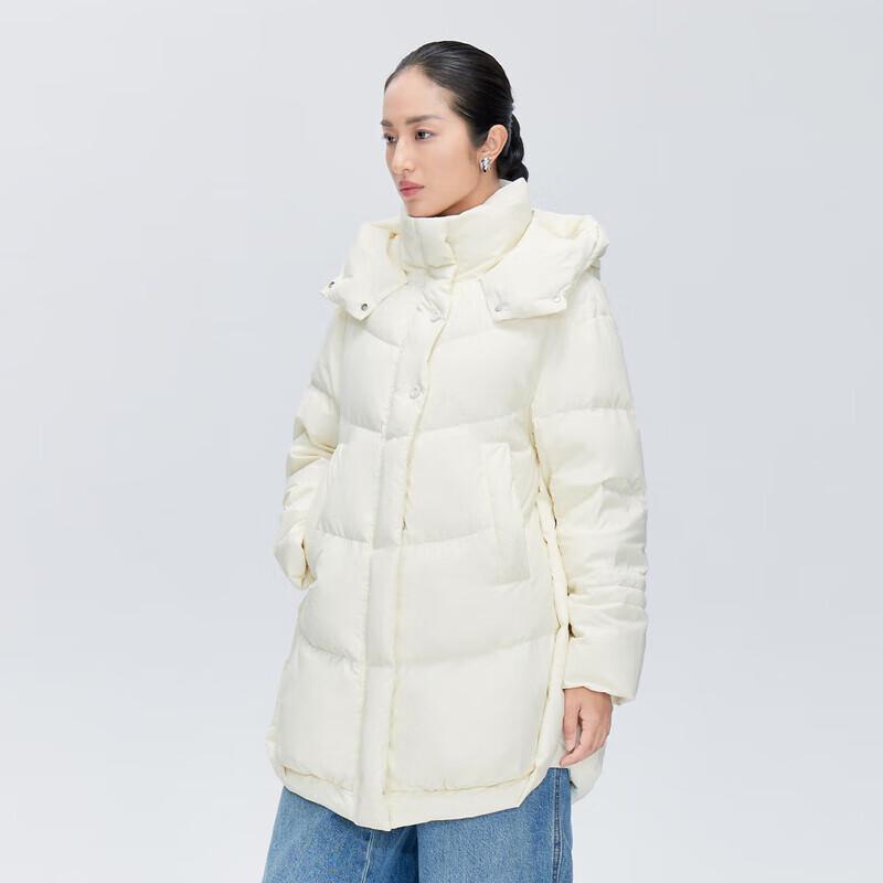 Aililai 2025 Женская дизайнерская куртка с капюшоном на утином пуху M (160cm)
